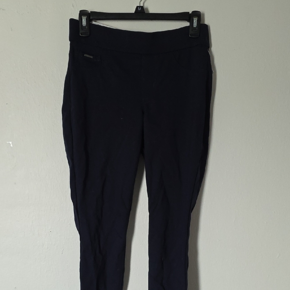 Nine West Dark Blue Stretchy Pull-On Pants